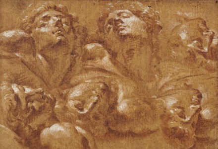 Six studies of the heads of Michelangelo’s slaves