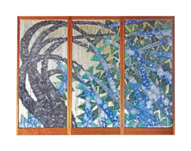 A UNIQUE THREE PANEL SCREEN, 1920S