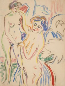 Zwei Stehende Akte im Atelier
