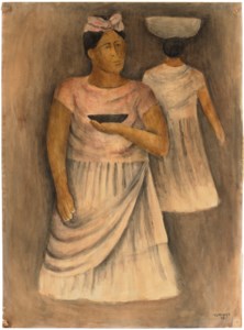 Mujeres de Oaxaca (Tehuana de frente y Tehuana de espaldas)