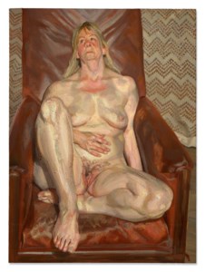 Naked Portrait in a Red Chair