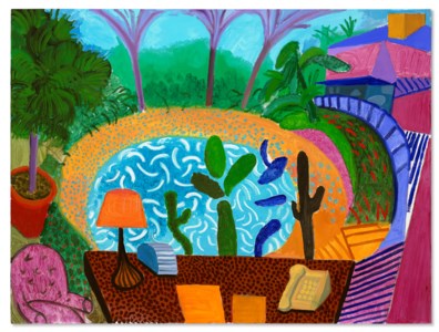 David Hockney, My Garden in Los Angeles, London, July 2000