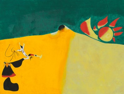 Joan Miró, Les flammes du soleil rendent hystérique la fleur du d é sert