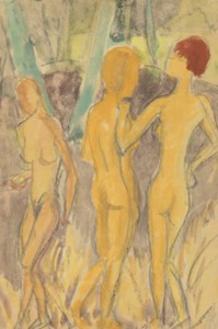 Three Nudes in a Forest
