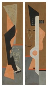 Abstract Masks; diptych