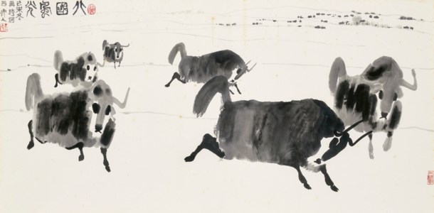 Yaks in the Snow