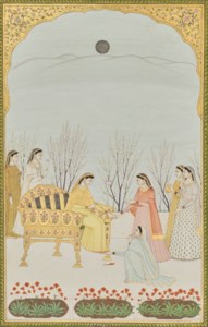 THE NAYIKA IN DISTRESS, ATTRIBUTABLE TO AN ARTIST OF THE FIRST GENERATION AFTER MANAKU AND NAINSUKH, GULER, HIMACHAL PRADESH, INDIA, CIRCA 1770-80