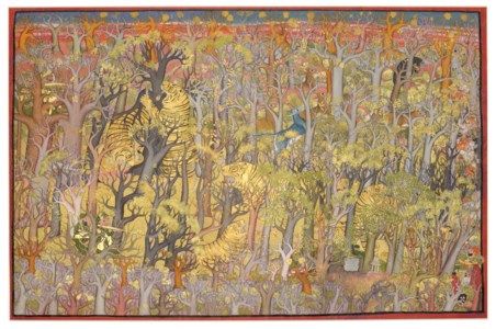 SIGNED BY SHAYKH TAJU, MAHARAO UMED SINGH (R.1771-1819) AND ZALIM SINGH HUNTING TIGERS