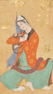 THE PAINTING ATTRIBUTABLE TO MUHAMMAD QASIM, SAFAVID ISFAHAN, IRAN, CIRCA 1590; THE CALLIGRAPHY BY MUHAMMAD REZA, SAFAVID IRAN, MID 17TH CENTURY