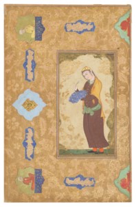 ATTRIBUTED TO MUHAMMAD QASIM, SAFAVID ISFAHAN, IRAN, CIRCA 1600-40; THE BORDERS POSSIBLY BY MUHAMMAD AL-KATIB AND HASAN ALI AL-KATIB SAFAVID HERAT, CIRCA 1522