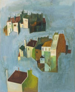 Sayed Haider Raza, Untitled (Cityscape)