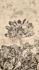 Paysage à l'arbre emplumé