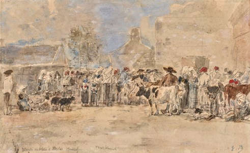 Marché au bétail à Daoulas (Finistère)