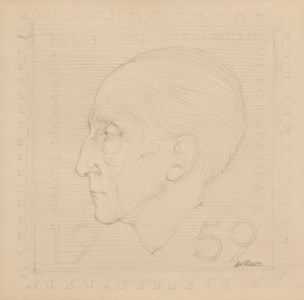 Portrait de Marcel Duchamp , Projet pour l'Exposition "Eros" de 1959