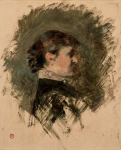 Tête de femme de profil, Mme. la Comtesse A. de Toulouse-Lautrec