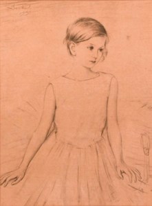 The shy little young girl