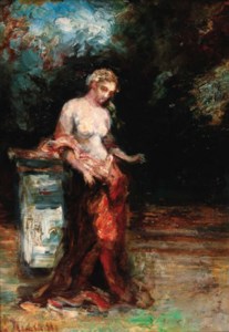 A young beauty in a garden