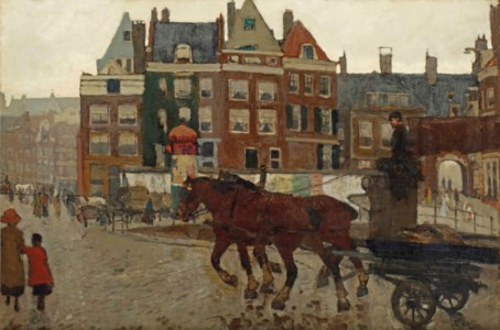 Het beurspoortje: a view of the Rokin with Het Beurspoortje, Amsterdam