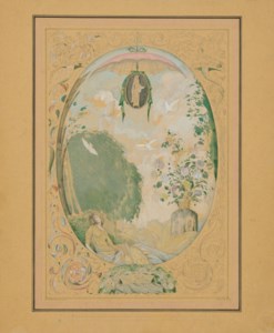 Fantasy; and Floral design for a frontispiece
