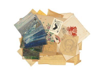 Twenty-six works, including Profile of Lydia Vytchegjanine; Portrait of Leo Tolstoy; and Stylised flowers motif