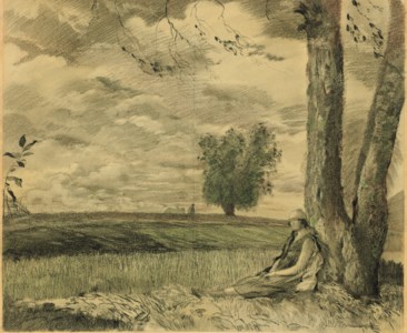 Lydia Vytchegjanine (1889-1960) resting under a tree
