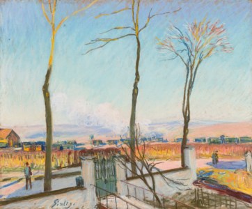 La gare de Moret-sur-Loing, soleil d’hiver