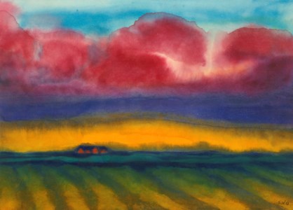 Marschlandschaft mit Bauernhof