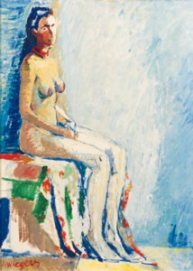 A seated nude