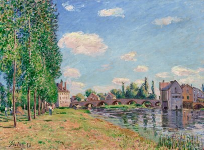 Le pont de Moret-sur-Loing en été