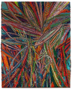 Mark Grotjahn, Untitled (Dropping Off and Falling Away Red and T Face 43.22)
