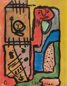 Composition aux deux visages, structurée en 3 rectangles