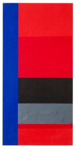 In Scarlet and Black with Ultramarine Stripe