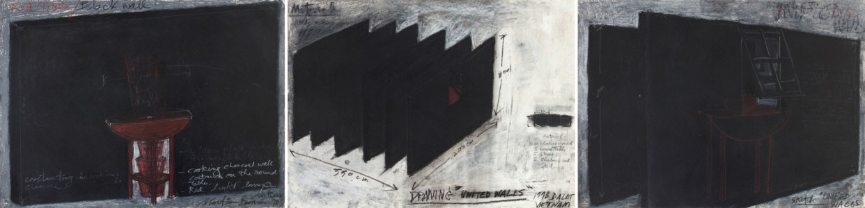 Red Table/ Black Walls ; United Walls & Unified Walls