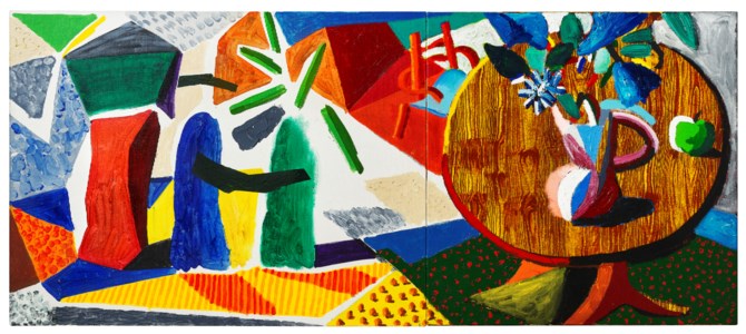 David Hockney, Table with Conversation