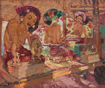 Adrien-Jean Le Mayeur, Women Spinning and Weaving