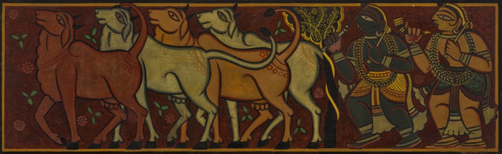 Untitled (Krishna and Balaram with Cattle)