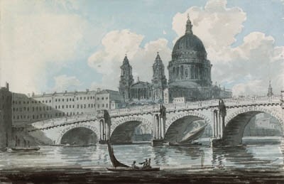View of St. Paul's Cathedral and Blackfriars Bridge, London