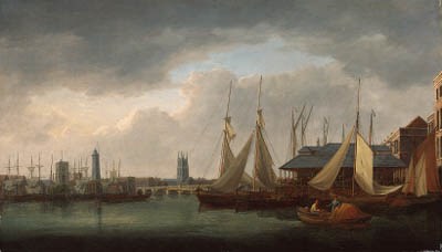 View of Southwark with Billingsgate Market and London Bridge