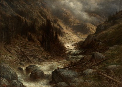 Un torrent dans l'Engadine