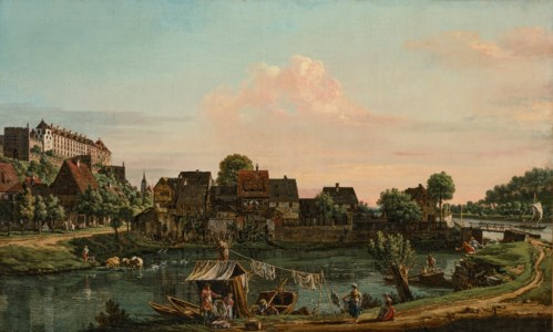 Bernardo Bellotto, The Fishermen’s Village at Pirna