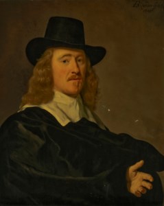 Portrait of David Rijckaert (1614-1680), bust-length, wearing a hat