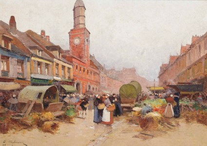 A bustling market