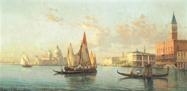 Vessels before the Doge's Palace, at the entrance to the Grand Canal, Venice