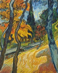 Van Gogh, Arbres dans le jardin de l'asile