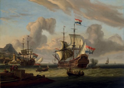 Dutch men-o’-war off the Mediterranean coast