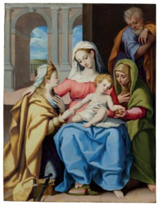 The Holy Family with Saints Elizabeth and Catherine