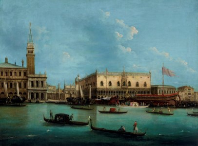 Venice, the Molo from the Bacino di San Marco, with the Bucintoro