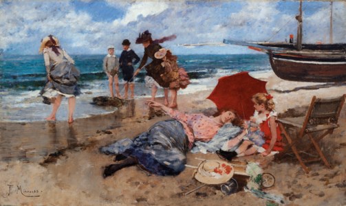 En la playa