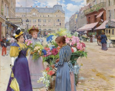 FRENCH, Marchand de fleurs, la rue du Havre, Paris