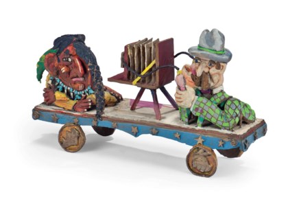 Photographer and Indian (Wagon Piece)